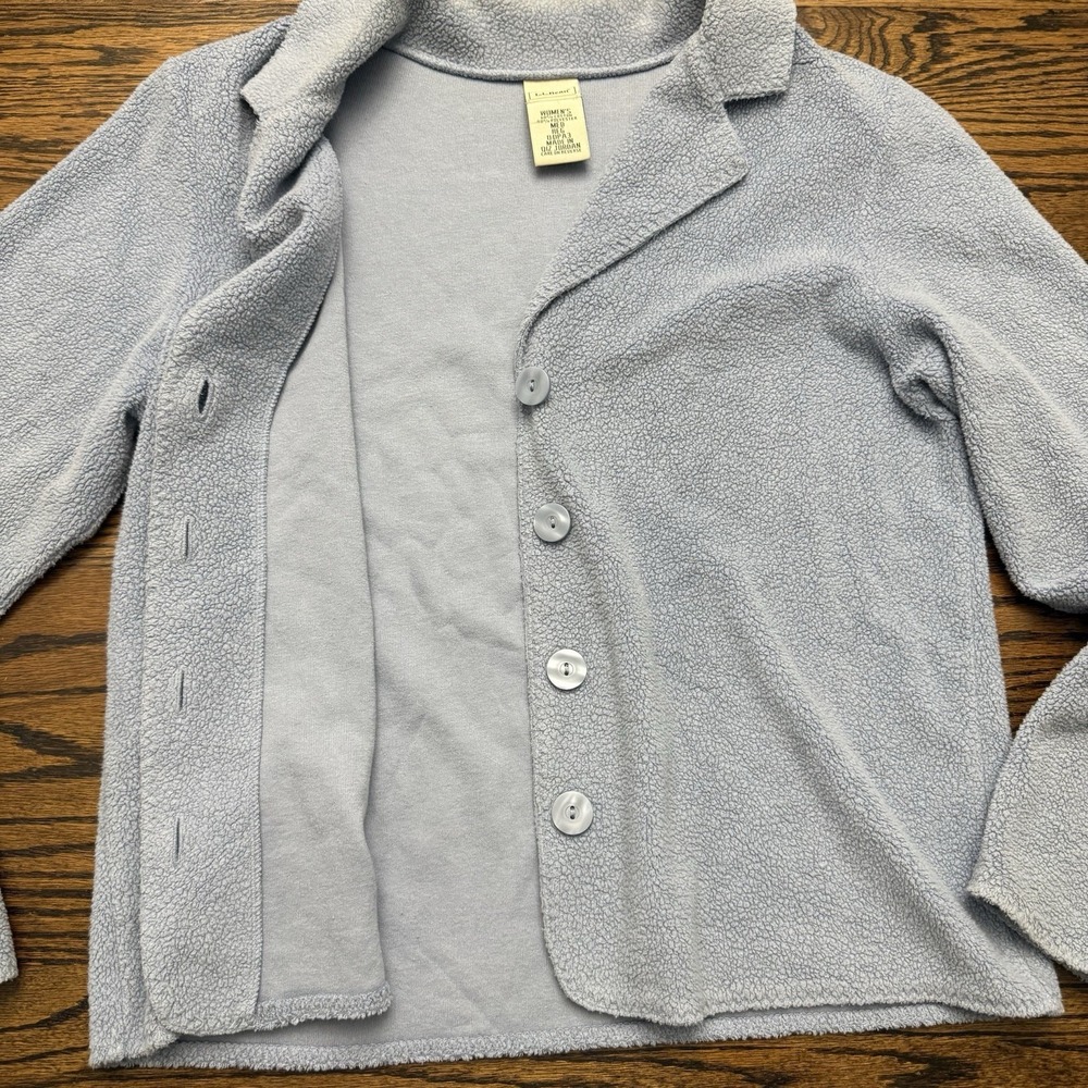 L.L. Bean Women's Light Blue Cardigan Sweater Vintage Size Medium - Picture 3 of 4